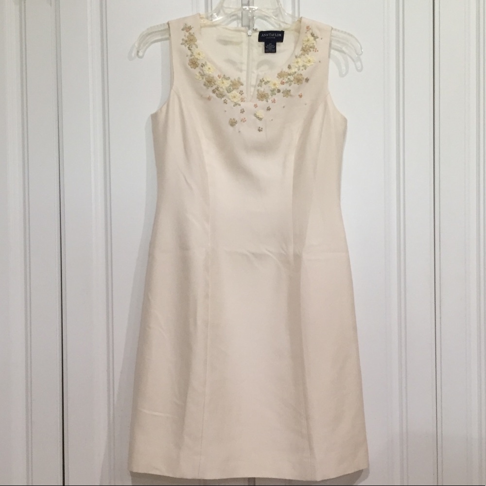 Vintage Ann Taylor silk sheath dress 2P